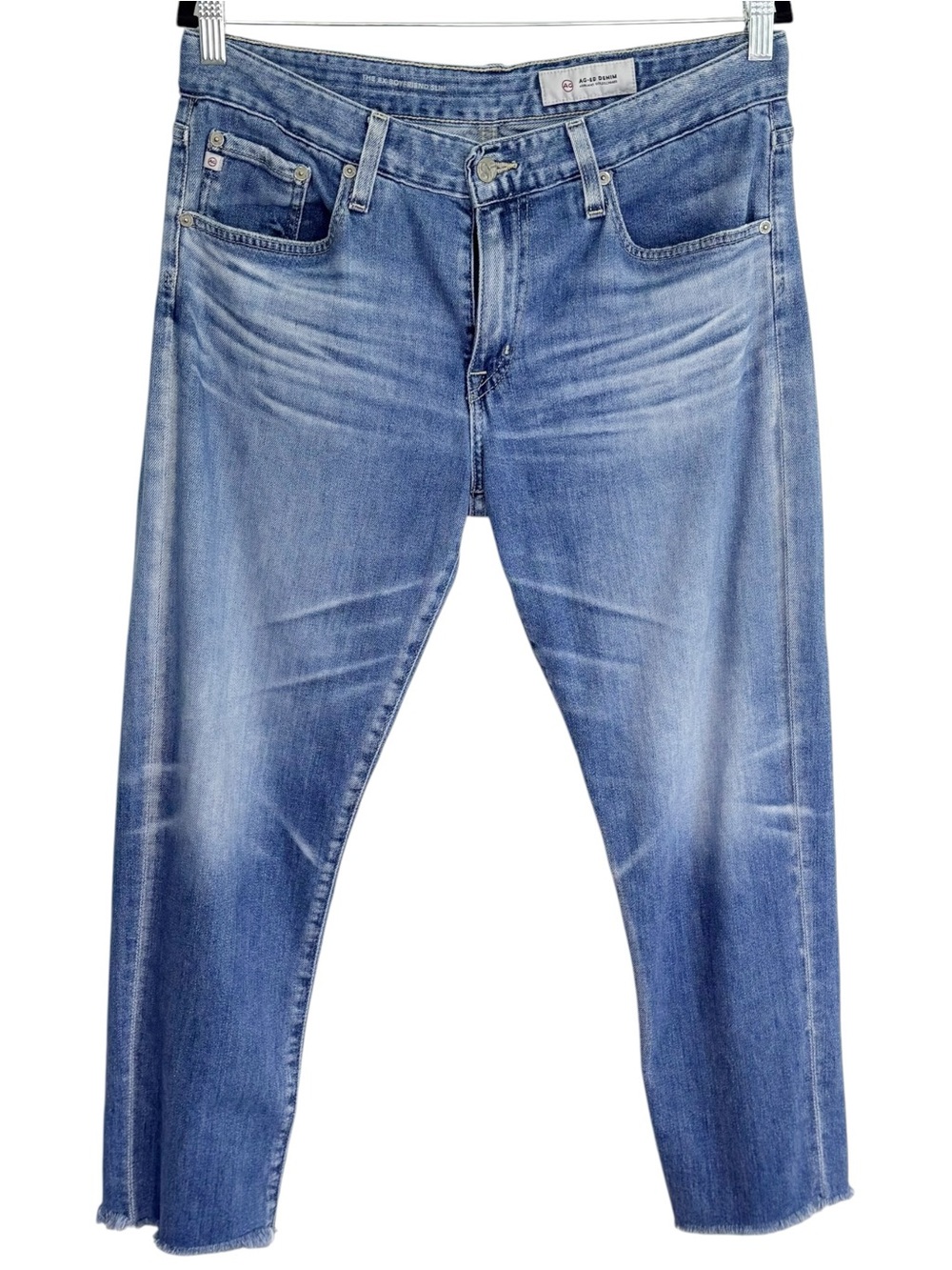 AG ADRIANO GOLDSCHMIED Ex-Boyfriend Slouchy Slim 90s Jeans Raw Hem 29